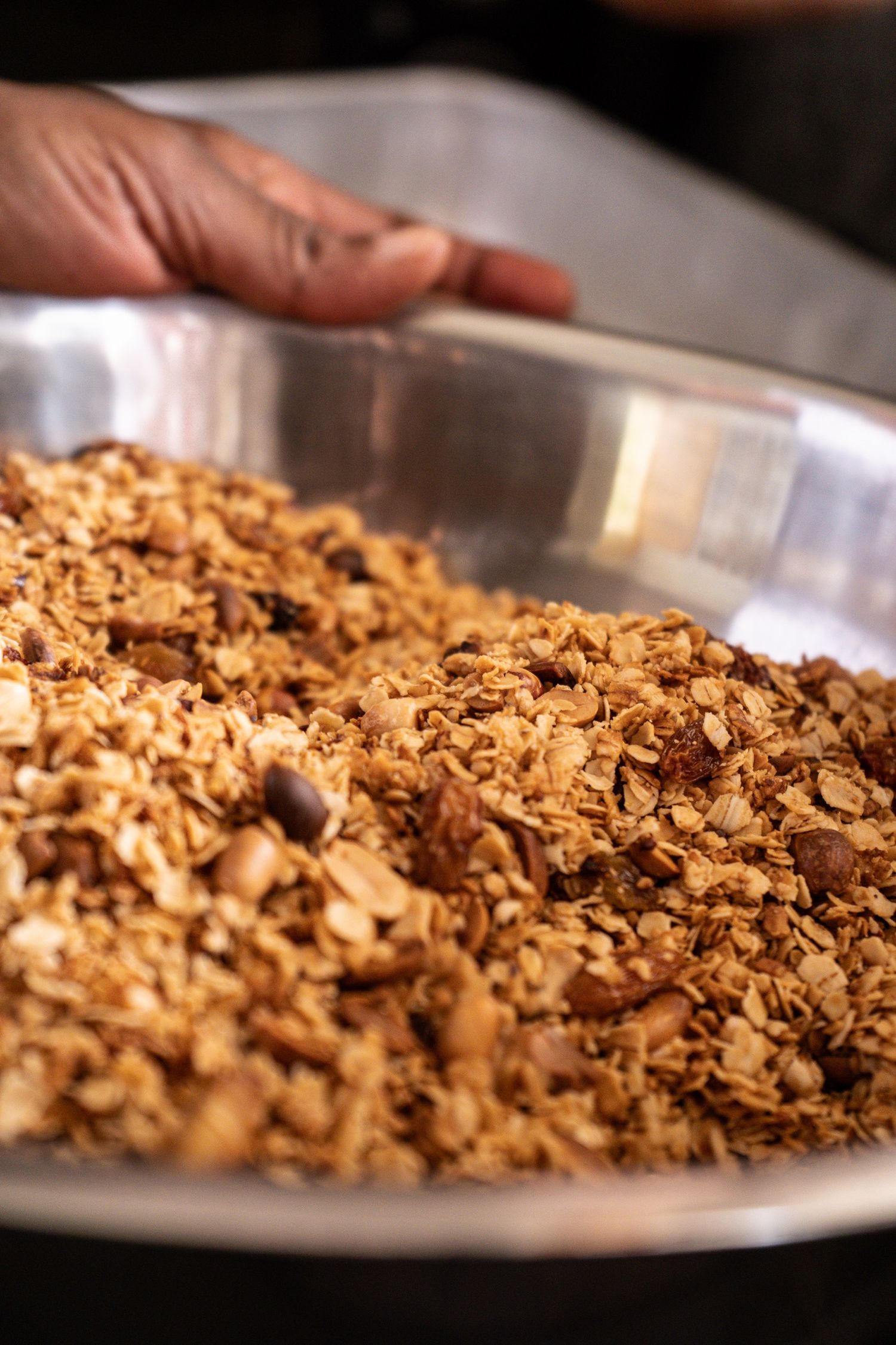 House-made granola fresh from the oven