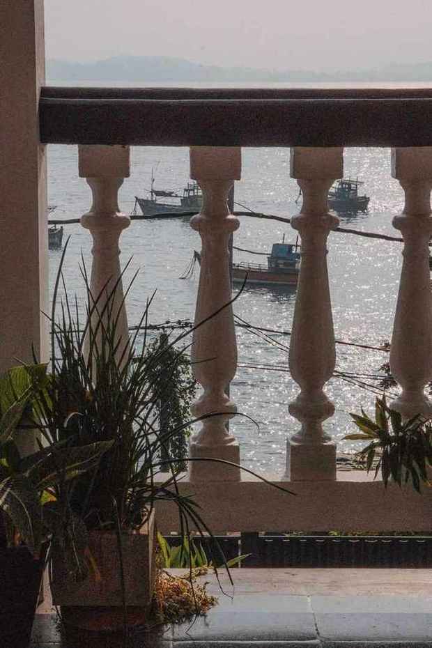 Weligama harbour from the balcony