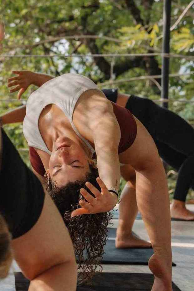Yoga class in the shala